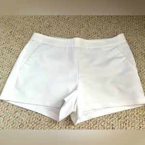 White Express Mid Rise Shorts